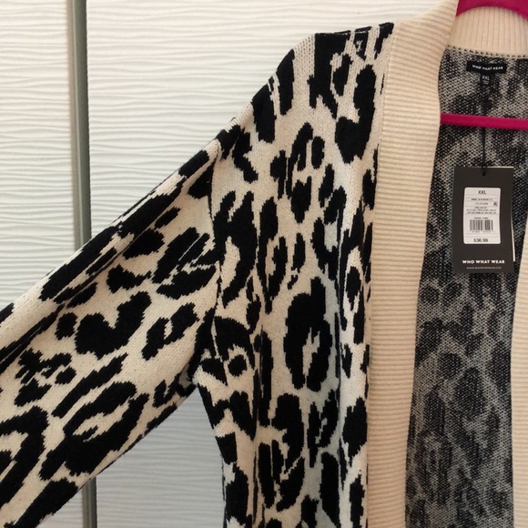 NWT Who What Wear for Target oversized animal print open cardigan. XXL. - Picture 3 of 6